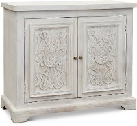 White Wash Accent Cabinet - Lorna