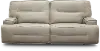 Rockies Beige Leather-Match Power Reclining Sofa