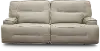 Rockies Beige Leather-Match Power Reclining Sofa