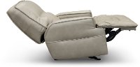 Dove Beige Leather-Match Power Glider Recliner - Rockies-3