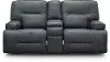 Rockies Gray Power Reclining Loveseat with Console