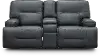 Rockies Gray Power Reclining Loveseat with Console