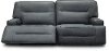 Luxe Sky Gray Leather-Match Power Reclining Sofa - Rockies-2
