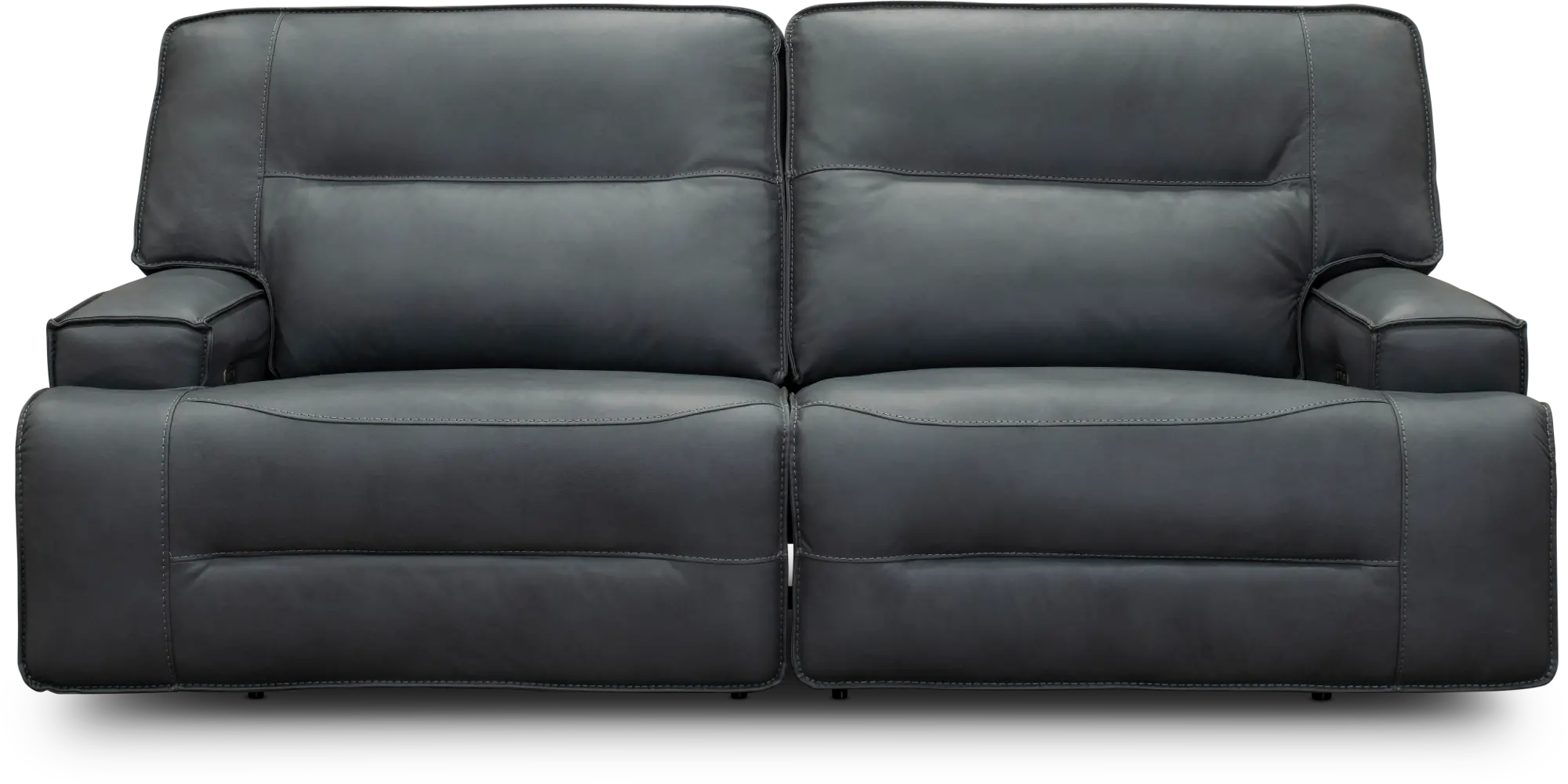 Rockies Gray Leather-Match Power Reclining Sofa-1