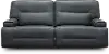 Rockies Gray Leather-Match Power Reclining Sofa