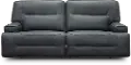 Rockies Gray Leather-Match Power Reclining Sofa