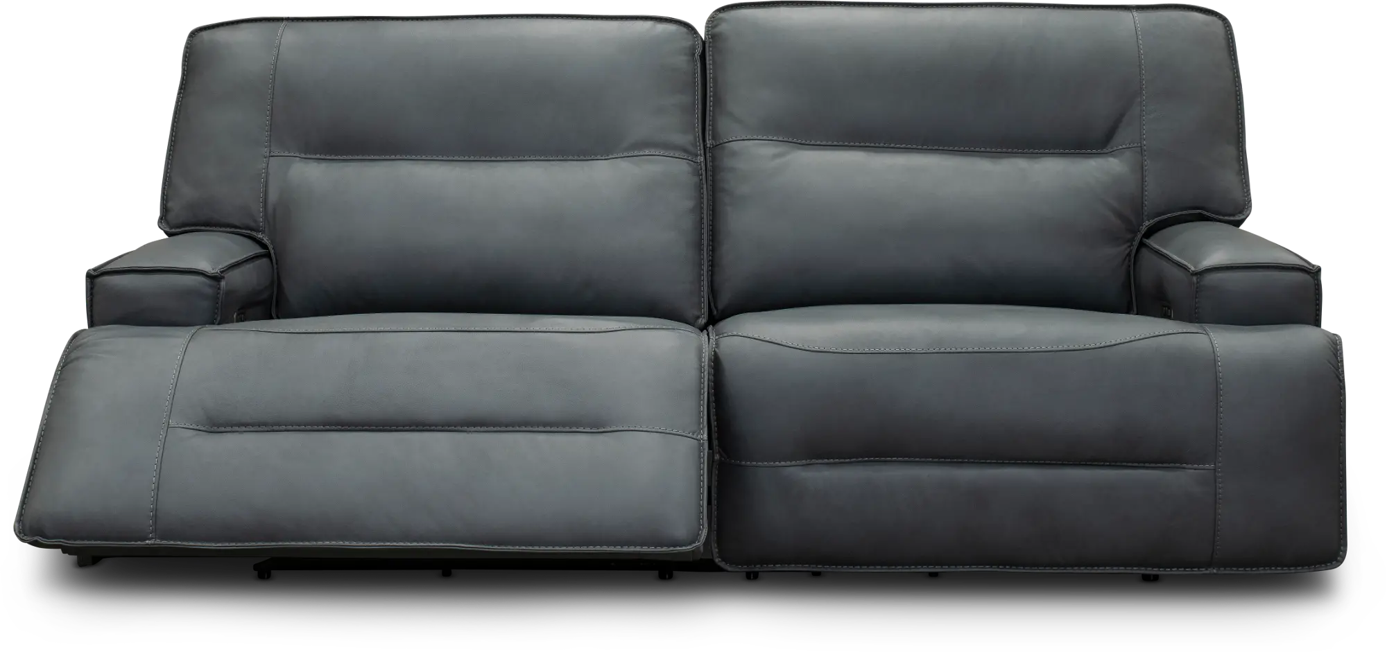 Rockies Gray Leather-Match Power Reclining Sofa-2