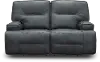 Rockies Gray Leather-Match Power Reclining Loveseat