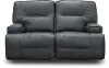 Rockies Gray Leather-Match Power Reclining Loveseat