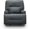 Rockies Gray Leather-Match Power Glider Recliner