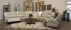 Dove Beige Leather-Match Power Reclining Sectional Sofa - Rockies-3