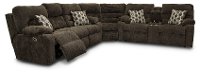 Chocolate Brown 3 Piece Power Reclining Sectional Sofa - Tribute -3