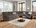 Tribute Chocolate Brown 3 Piece Power Reclining Sectional Sofa