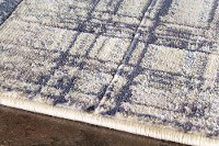 8 x 11 Large Casual Plaid Gray and Blue Rug - Alaska-3