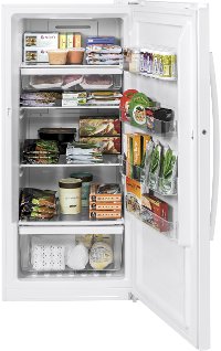 FUF14DLRWW GE Frost Free Upright Freezer - 14.1 Cu. Ft. White-3
