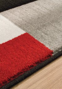 8 x 11 Large Red, Black, and Gray Area Rug - Platinum-2