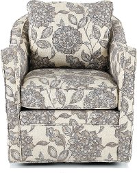 Multi-Color Wide Seat Swivel Accent Chair - Brianne