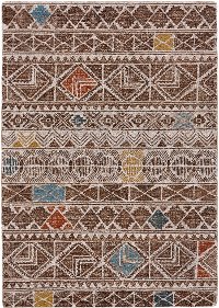 8 x 11 Large Brown and Multi-Colored Area Rug - Turvey