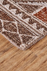 8 x 11 Large Brown and Multi-Colored Area Rug - Turvey-2