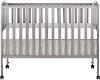 Classic Steel Gray Folding Full Size Convenience Crib