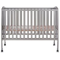 Classic Steel Gray Folding Full Size Convenience Crib-3