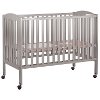 Classic Steel Gray Folding Full Size Convenience Crib-4