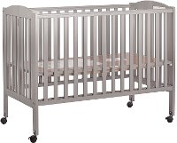 Classic Steel Gray Folding Full Size Convenience Crib-4
