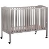 Classic Steel Gray Folding Full Size Convenience Crib-5