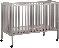 Classic Steel Gray Folding Full Size Convenience Crib-5