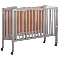 Classic Steel Gray Folding Full Size Convenience Crib-6