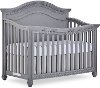 860-SGY Storm Gray 5-in-1 Curved Top Convertible Crib - Madison
