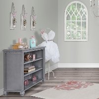 868-SGY Classic Storm Gray Mini Bookcase - Madison