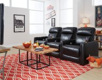 Black 3 Piece Power Reclining Theater Seating - Premier