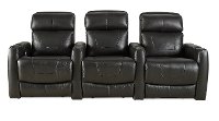 Black 3 Piece Power Reclining Theater Seating - Premier-2