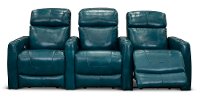 Turquoise Blue 3 Piece Power Reclining Theater Seating - Premier-2