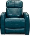Peacock Turquoise Blue Leather-Match Power Recliner - Premier