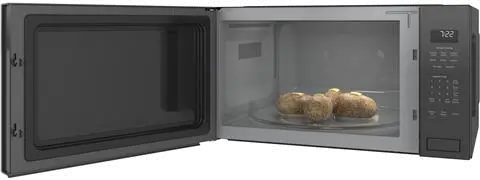 PEB7227+JX7227-BSLT GE Profile Series 2.2 Cu. Ft. Built-In Sensor Microwave Oven and 30 Inch Trim Kit - Black Slate-3