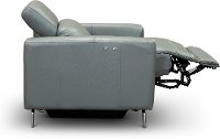 Light Gray Leather-Match Power Recliner - Baron-3