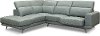 Light Gray Leather-Match Power Reclining Sectional Sofa with Left Chaise - Baron
