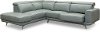 Light Gray Leather-Match Power Reclining Sectional Sofa with Left Chaise - Baron-2