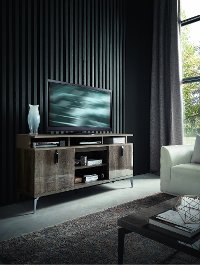 KJMM631 72 Inch Contemporary Gray Oak TV Stand - Matera