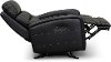 Navy Blue Leather-Match Power Glider Recliner - Ripples-3