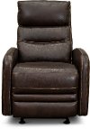 Dark Brown Leather-Match Power Glider Recliner - Ripples