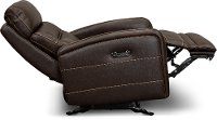 Dark Brown Leather-Match Power Glider Recliner - Ripples-3