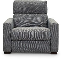 Navy Blue Power Recliner Chair and a Half - Angler