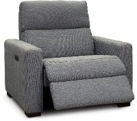Navy Blue Power Recliner Chair and a Half - Angler-2