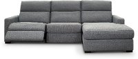Blue 3-Piece Power Reclining Sectional Sofa with Right-arm Facing Chaise - Angler