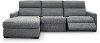 Blue 3-Piece Power Reclining Sectional Sofa with Left-arm Facing Chaise - Angler