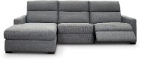 Blue 3-Piece Power Reclining Sectional Sofa with Left-arm Facing Chaise - Angler