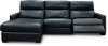 Blue Leather-Match Power Reclining Sectional Sofa with Left-arm Facing Chaise - Angler